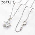 Arrive 40-60cm 18K Gold Crystal Star Charms Necklace Box Chain for