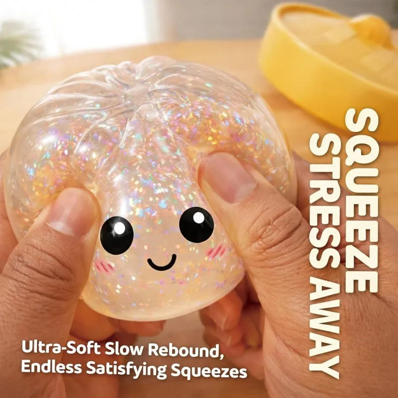 Simulation Flash Dumpling Pressure Ball Slow Rebound Soft Pinch Decompression Office Home Decorat Children Adults Birthday Gifts