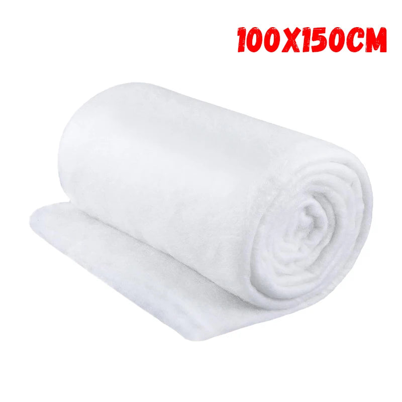 Artificial Snow Carpet Christmas Snow Roll Xmas Tree Base Cover Village Holiday Winter Decor Fake Snows Blanket Soft Cotton Prop