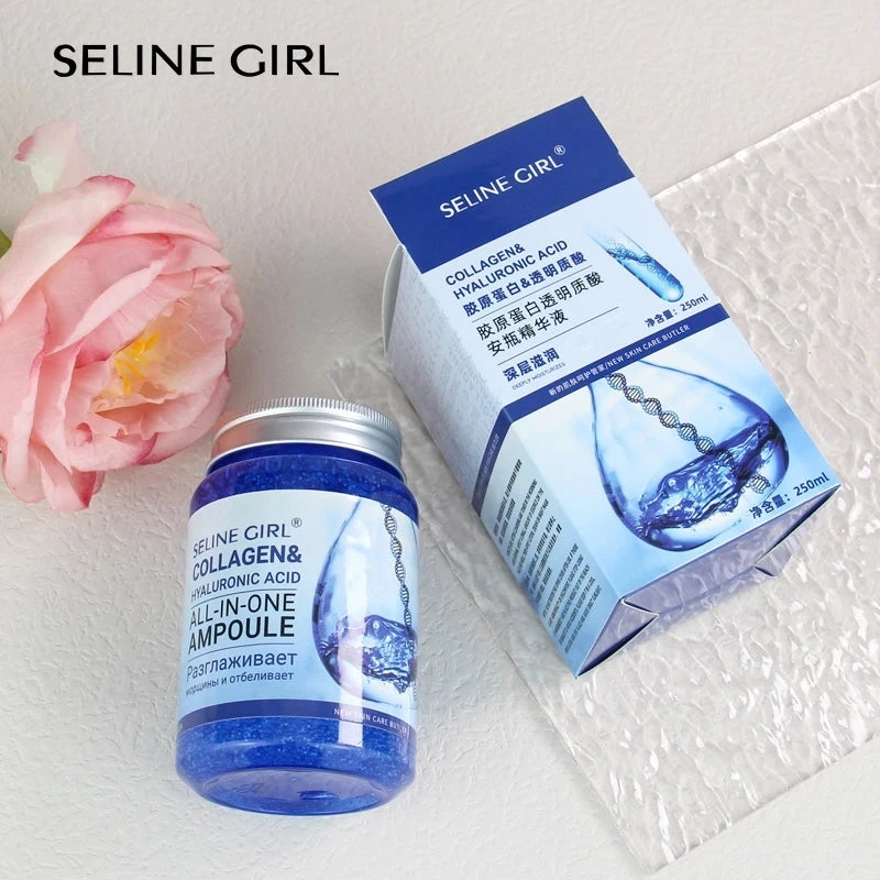 250ml Serum for Face with Hyaluronic Acid and Collagen Seline Girl Farmstay Korean Cosmetics Face Anti-wrinkle Skin Care Health
