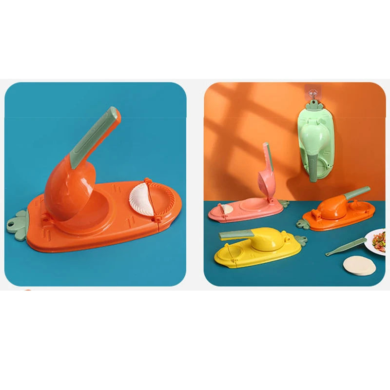 2 In1 Dumpling Maker Wrapper Presser Kit Manual Labor-Saving Dumplings Dough Molder Machine Kitchen Gadget Apple Pie Baking Tool
