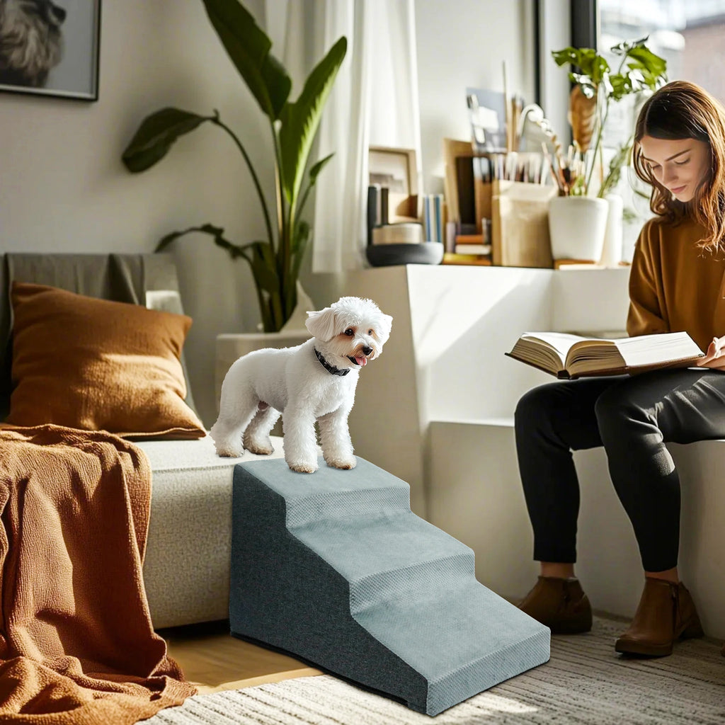 Foam Dog Stairs for High Beds, 3 to 5 Steps