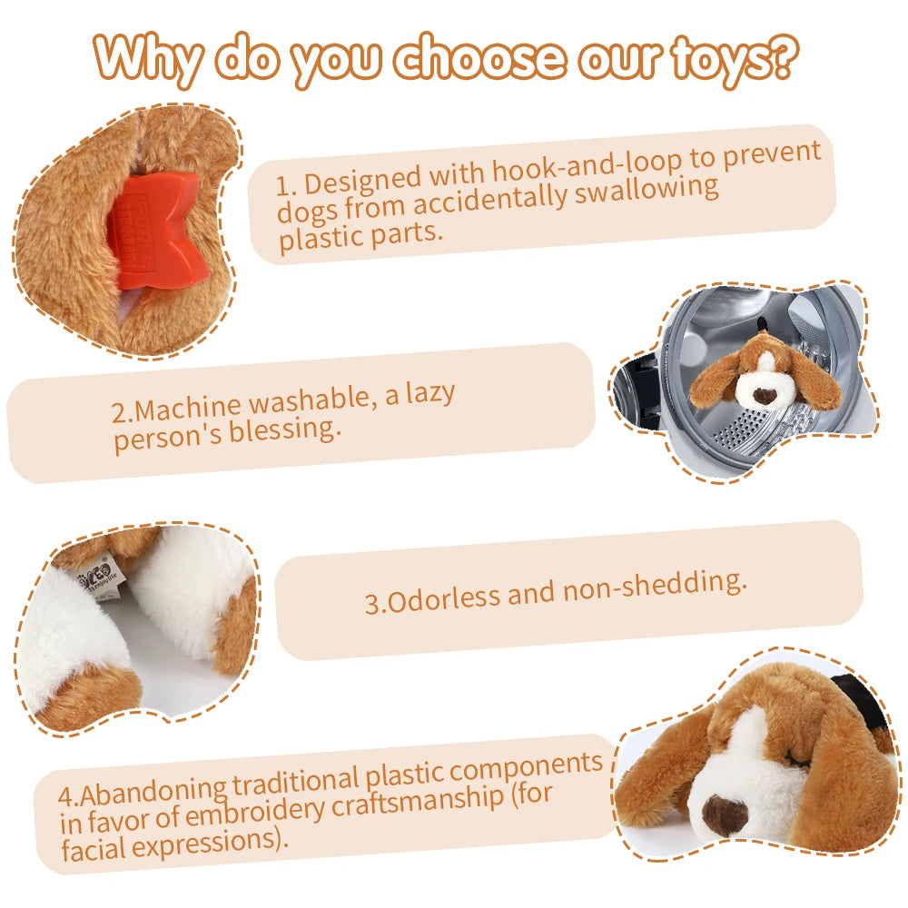 Puppy Dog Heartbeat Toy, Sleep Aid Crate Kennel Training Puppy Toy, Interactive Pet  Squeaky Chew Dog Toy