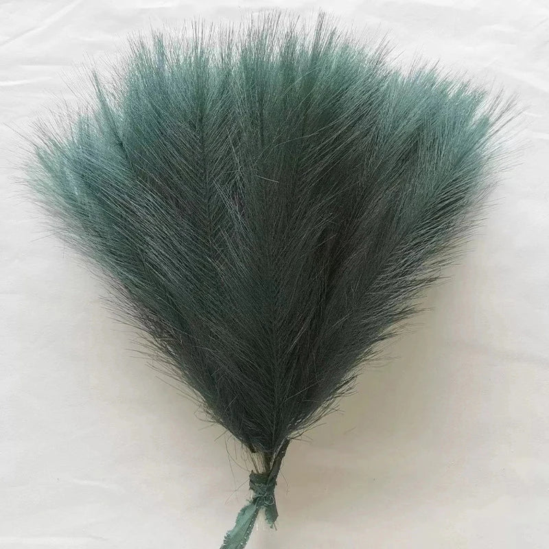 10pcs Artificial Pampas Grass Simulation Feather Wedding Props Reed Home Decor Supplies Table Colorful Pampas Grass 시뮬레이션 풀