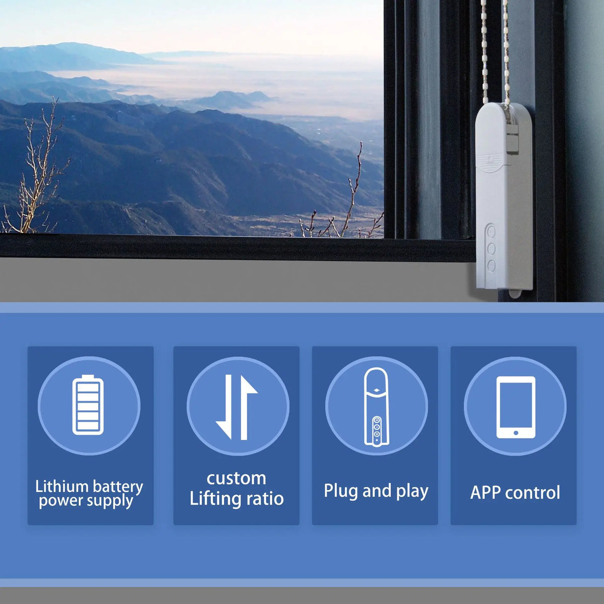 Intelligent Household Electric Curtain Roller Shutter Robot, Equipped with Bluetooth Remote Control Electric Roller Shutter Moto