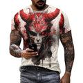 Funny 3d Devil Satan Printed Men's T Shirts Hip Hop Trend Harajuku