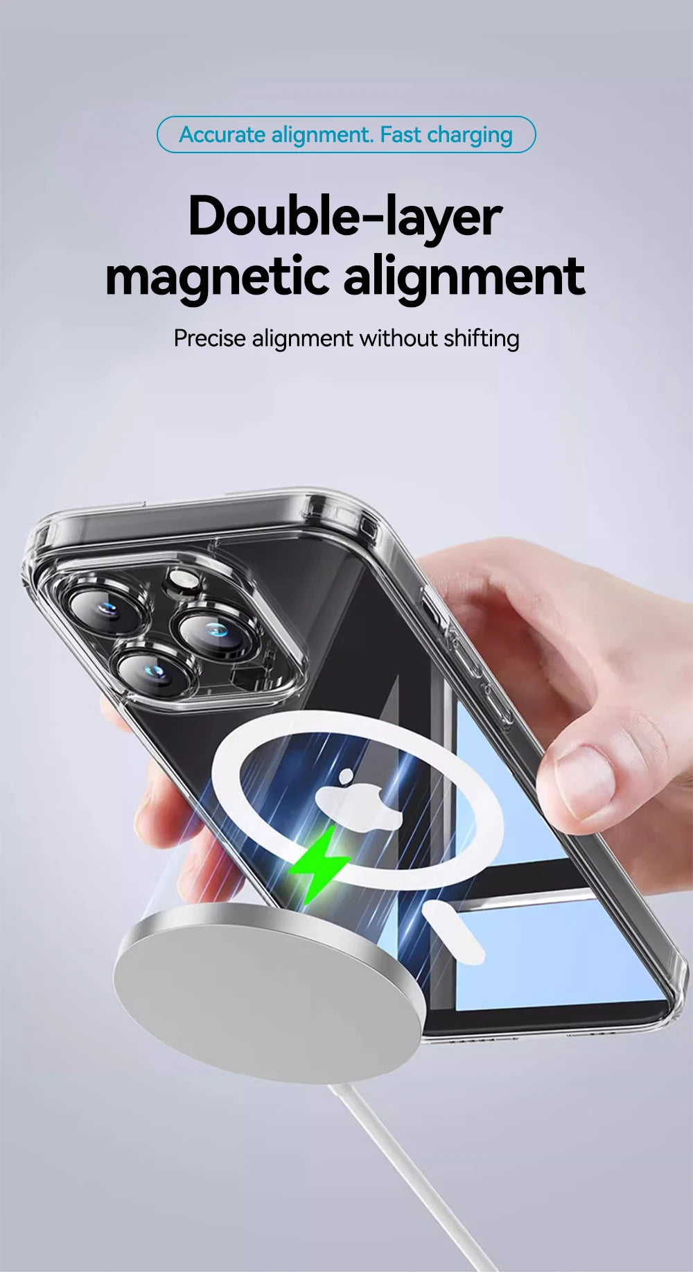 Joyroom Magnetic Case For iPhone 16 15 Pro Max Case Transparent Cover For iPhone 16 Wireless Charger Magnet Cover Anti Yellow