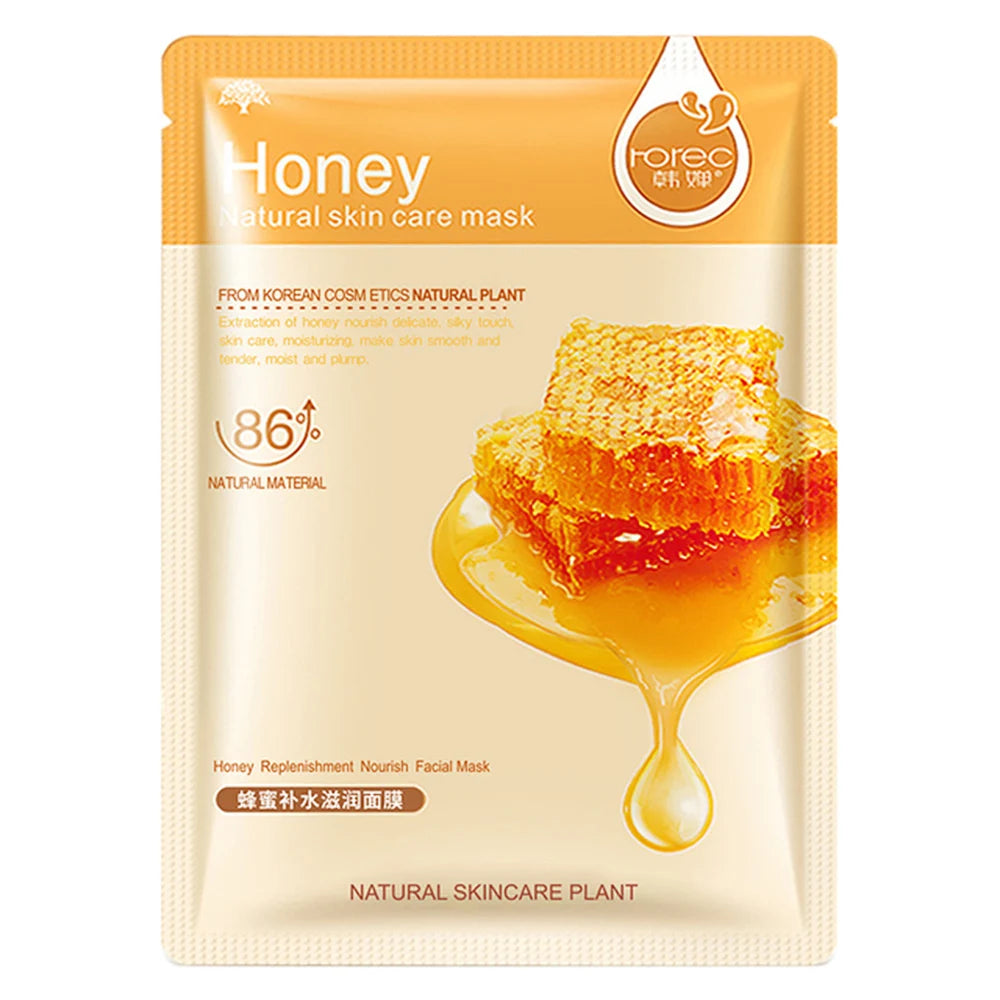 10pcs Sheet Mask Skin Care Plant Facial Mask Moisturizing Oil Control Face Care Masks Shrink Pores Beauty Health Face Patches