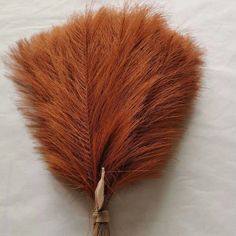 10pcs Artificial Pampas Grass Simulation Feather Wedding Props Reed Home Decor Supplies Table Colorful Pampas Grass 시뮬레이션 풀