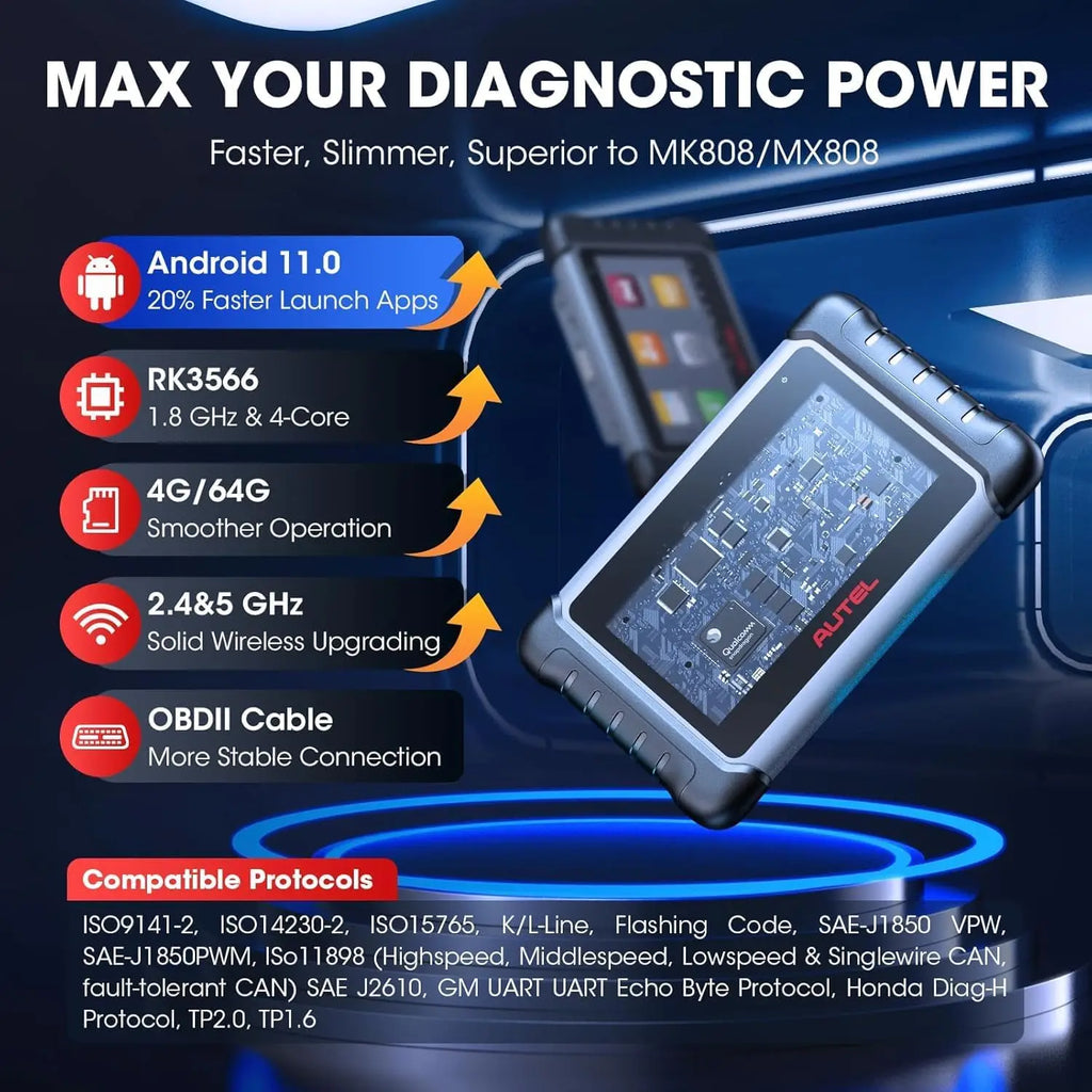 Autel Maxicom Mk808s Bidirectional Tool As Mk808bt Pro Mx808s