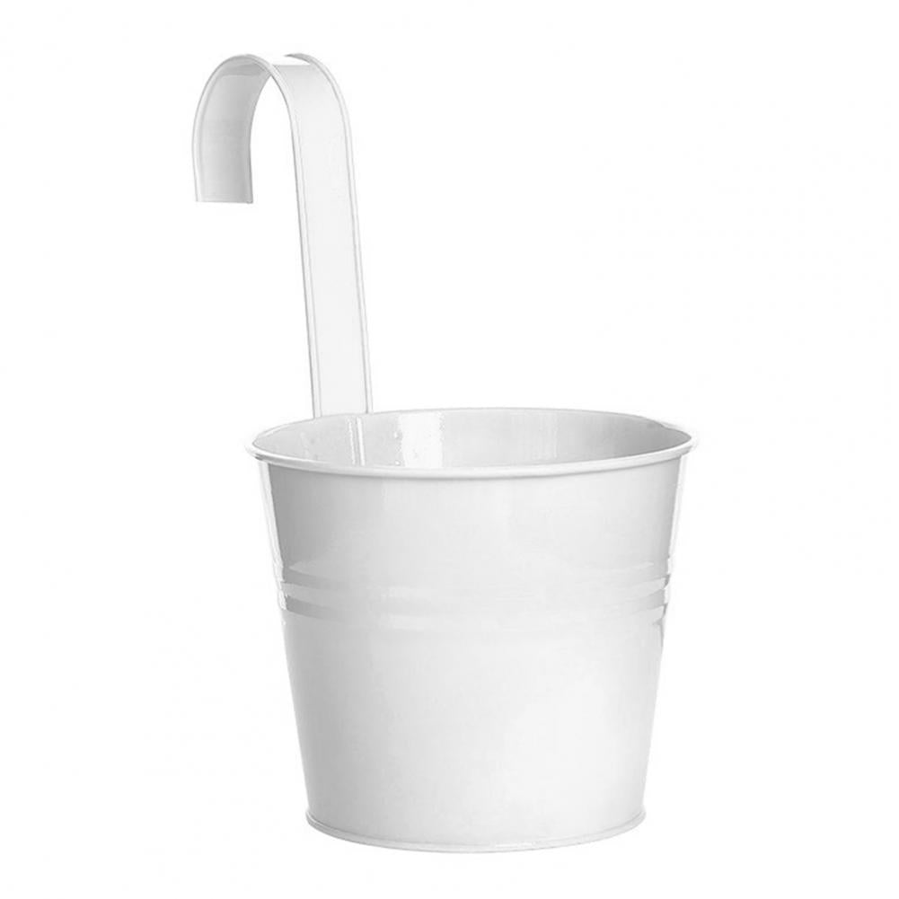 Hanging Flower Pot Natural Style Iron Metal Bucket Balcony Courtyard Home Decor Cafe Hook Wall Pot Flower Pot Garden Decoratiom