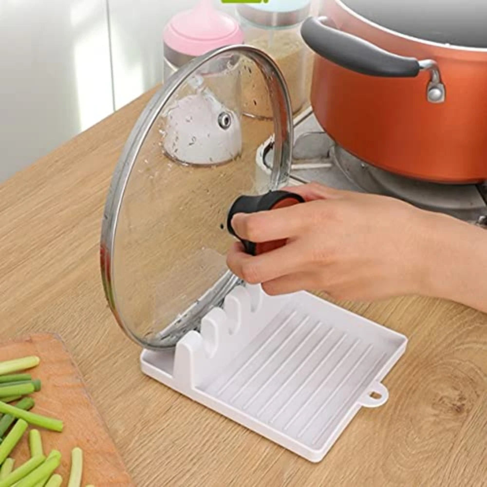 Kitchen Spatula Rack Pot Lid Rack Shelves Countertop Shovel