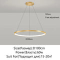 Modern Round LED Chandelier Black/White - Dimmable Pendant Light