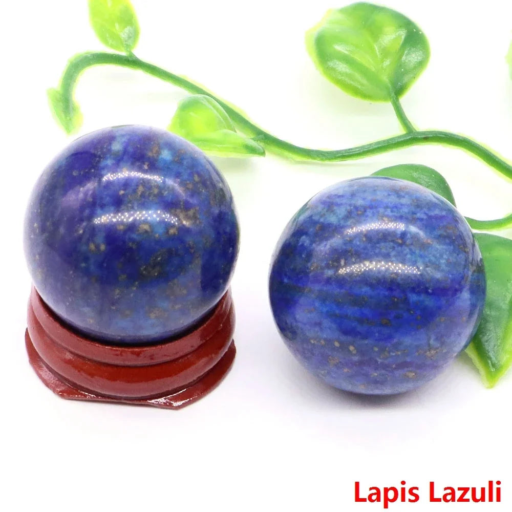 30MM Crystal Ball Natural Reiki Healing Quartz Stone Globe Energy Gemstone Fengshui Sphere Wicca Chakra Massage Home Decor Gifts