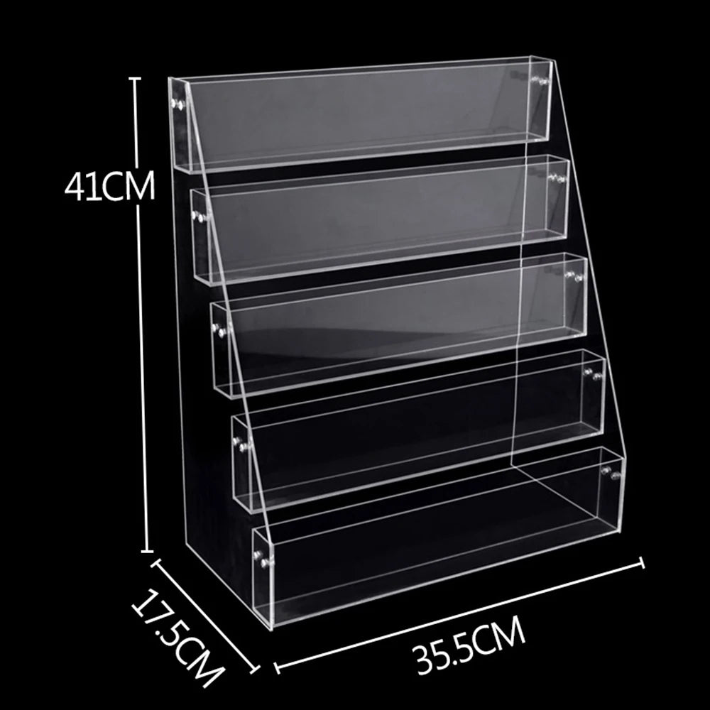 Transparent Display Stand Bookshelf Magazine Notebook Comic Storage Rack Desk Organizer Facial Mask Light Disk Storage Shelf
