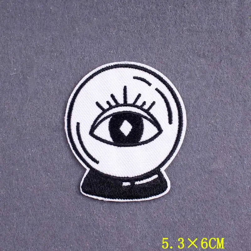 Devil Patch Iron On Patches For Clothing Thermoadhesive Patches On Clothes DIY Gothic Embroidery Patch Stripe Badges On Backpack