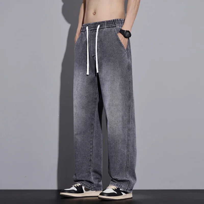 Men's Clothing Wide-leg Pants Baggy Jeans Streetwear Straight Fashion