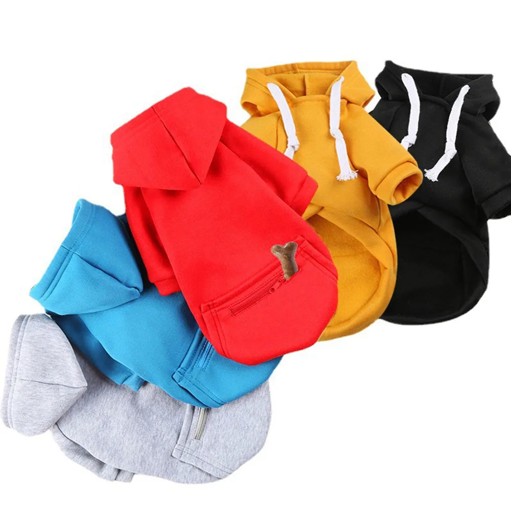 Sport Dog Hoodies for Medium and Large Dogs Warm Fleece Dog Sweatshirt with Hooded and Pocket Big Dog Clothes Winter Pet Outfits