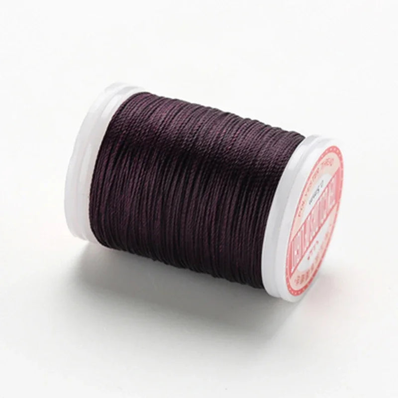 hilo elástico costura Waxed Thread Accessories Leather Craft Sewing Thread Round Waxed Thread Polyester Cord Wax Coated Strings