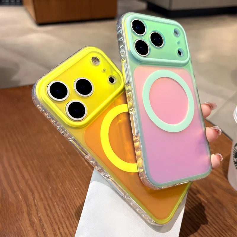 Luxury Laser Aurora Gradient for Magsafe Phone Case for IPhone 18
