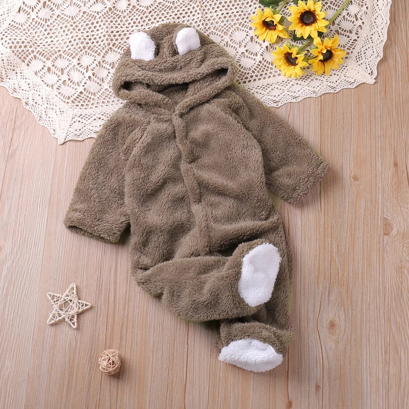 Humor Bear Autumn Cartoon Style Winter Long Sleeve Baby