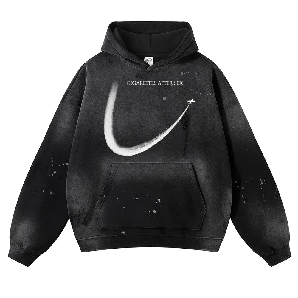 2026 Autumn Winter Men's New Pullover Hoodie Y2K Printed Retro Jacket Uniform Casual Fashion Loose Sweatshirt for Men and Women