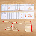 Montessori Matches Puzzles Game Wooden Toys DIY Math Geometry Board Game Logic Thinking Match Training Educational Toys For Kids