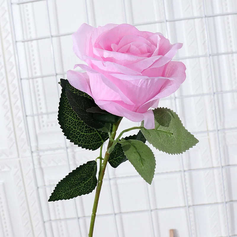 Simulated Single Rose Living Room Dining Table Decoration Artificial Flower Ornaments Wedding Decoration Home Decor