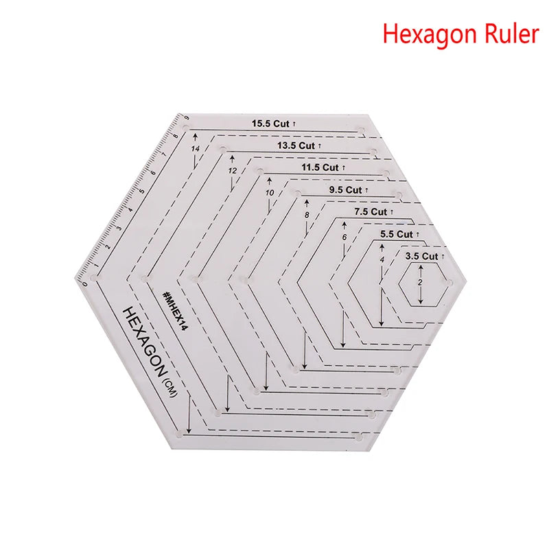 DIY Sewing Patchwork Ruler Multi Functional Angle Cutting Ruler Acrylic Anti Slip Sewing Ruler Round Edge Template Ruler