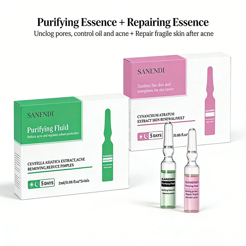 5Vials Peptide Salmon DNA ampoule Serum Moisturise AQUA Serum Face oil control Skin Care nourishing and moisturizing Essence