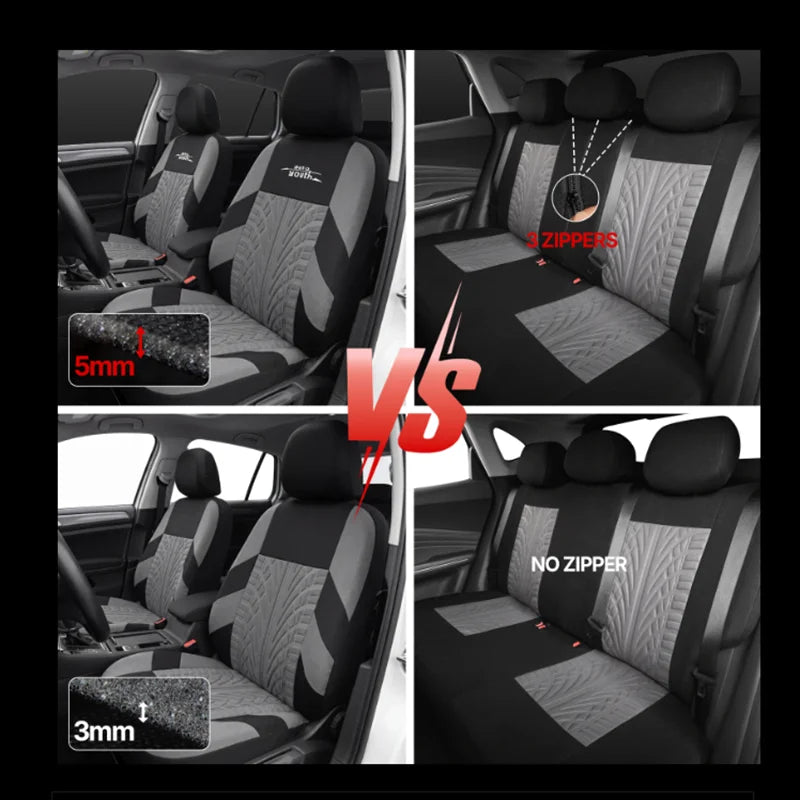 Embroidered Full Set Car Seat Covers