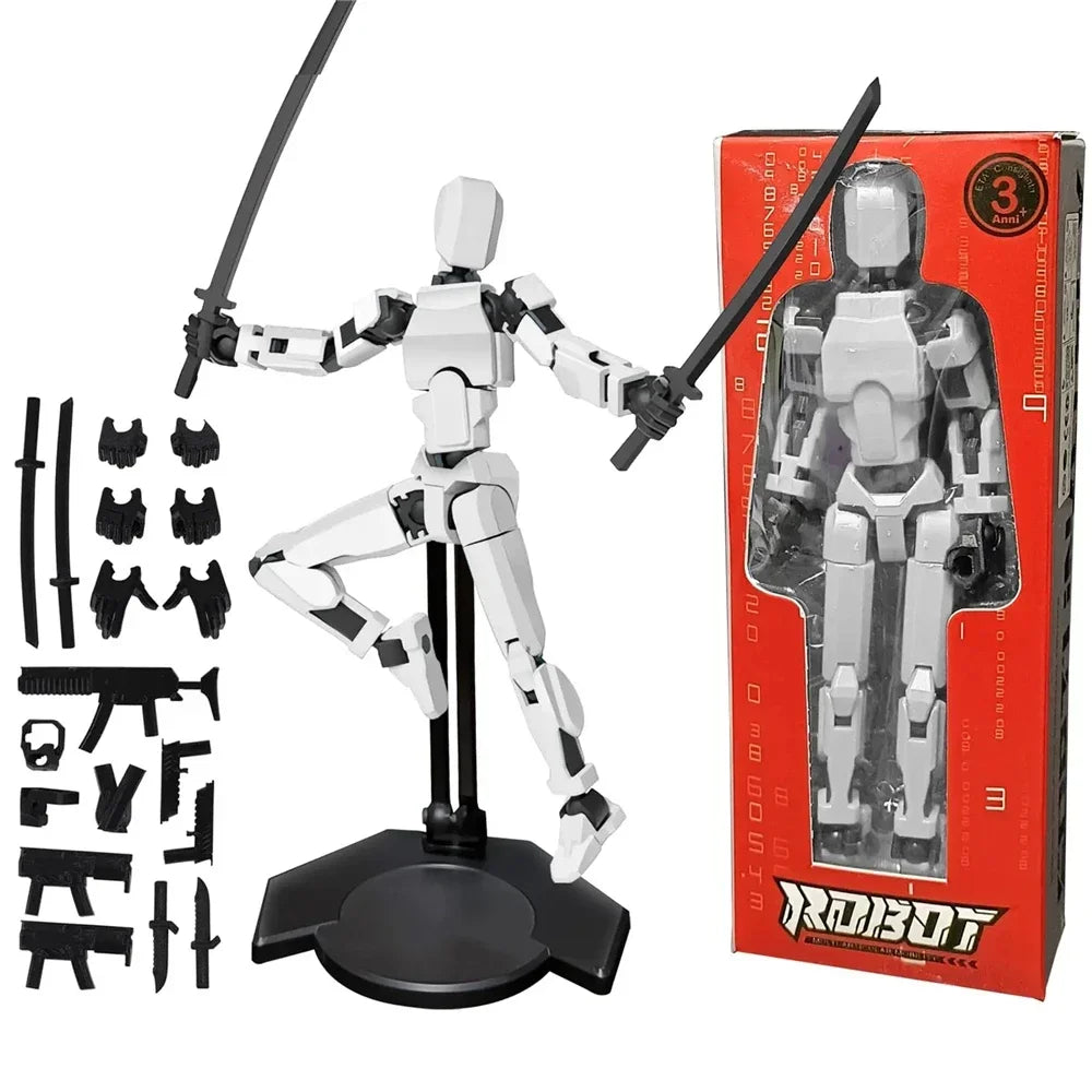 13 Joints Movable Action Figures Dummy Nova Robot Assembled T13 Action Figure with Holder Titan 13 Action Figure Lucky13 Toy