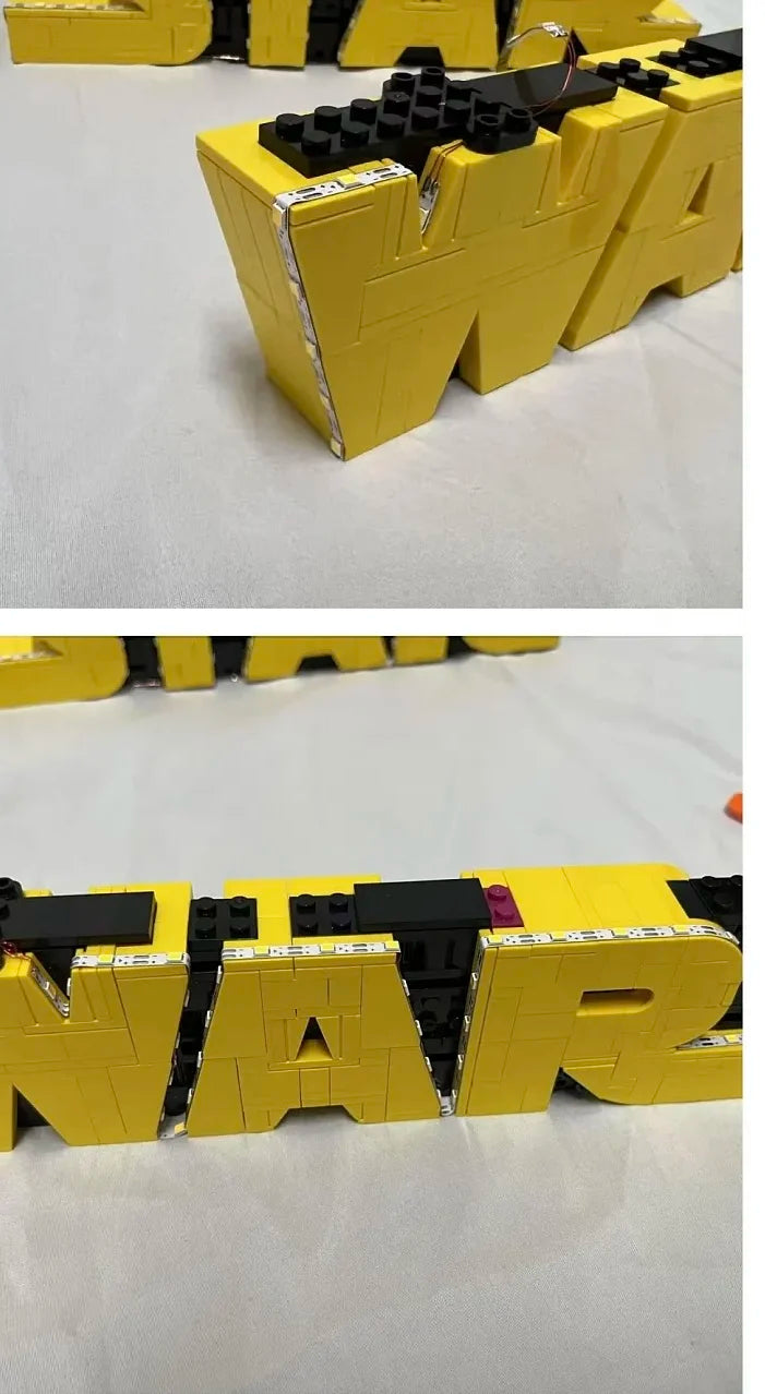 MOC Cosmic Battle logo (just LED lighting), 3D decorations for men and women children assembled blocks toys birthday gifts 75407