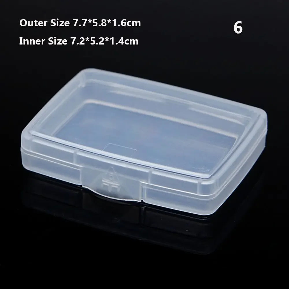 1pc Small Plastic Home Items Sundries Organizer Case Transparent Storage Box Jewelry Beads Container Fishing Tools Storage Box