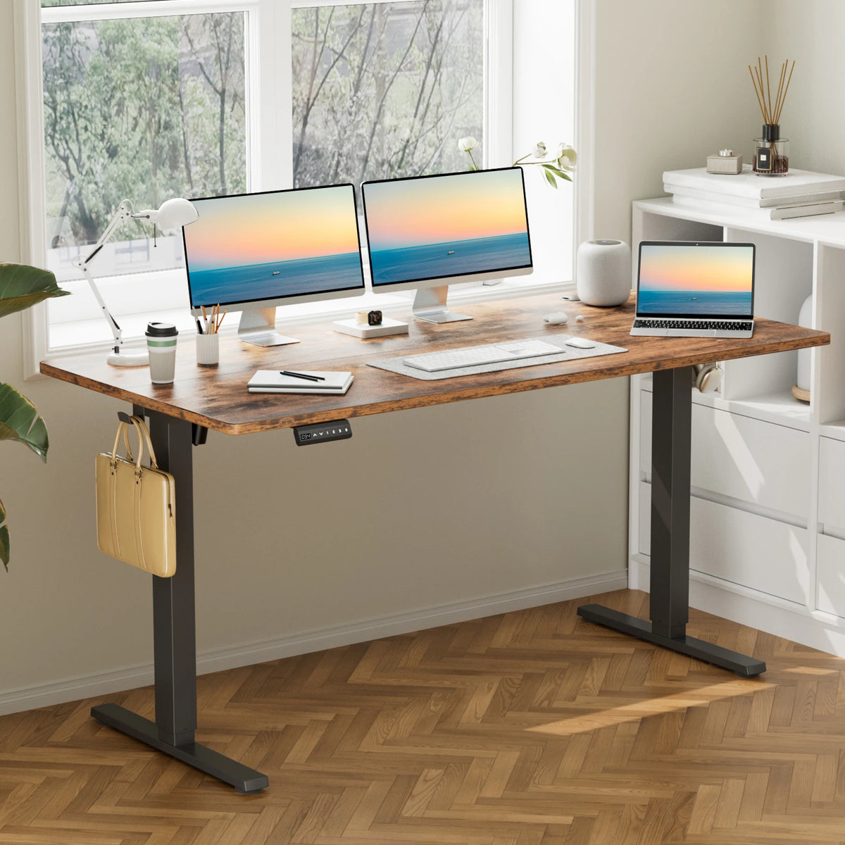 JHK 63x24 Inch Electric Standing Desk Ergonomic Height Adjustable