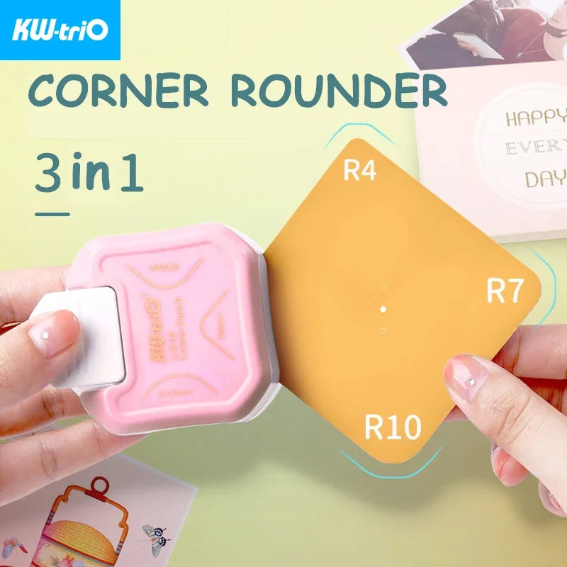 3-in-1 Corner Rounder Border Punches for Scrapbooking Diy Mini