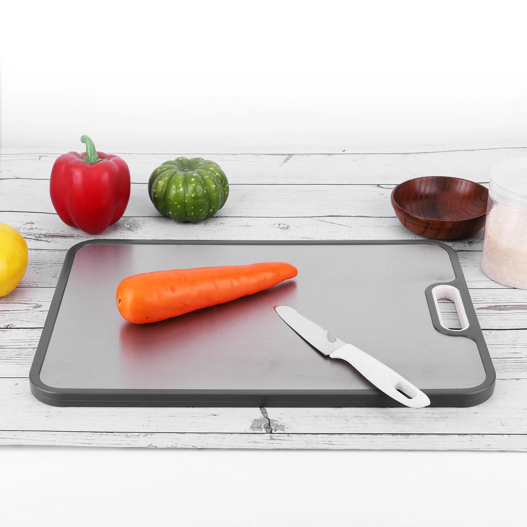 Double Sided Titanium Cutting Board for Kitchen Cutting Board for Double Sided Food Grade Pure Titanium Wheat Straw PP Easy to C