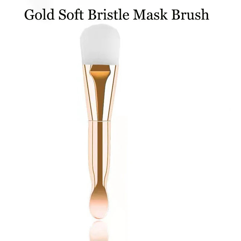 1PC Professional Double Ending Soft Bristle Silicone Wear-resistant Facial Flexible Mask Brush Skin Care Cleaning Beauty Tools