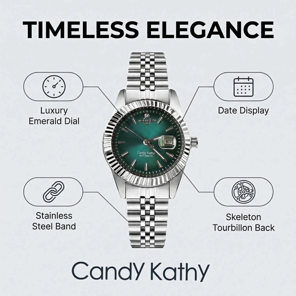 CANDY KATHY Original Fashion Man Clock Stainless Steel Waterproof