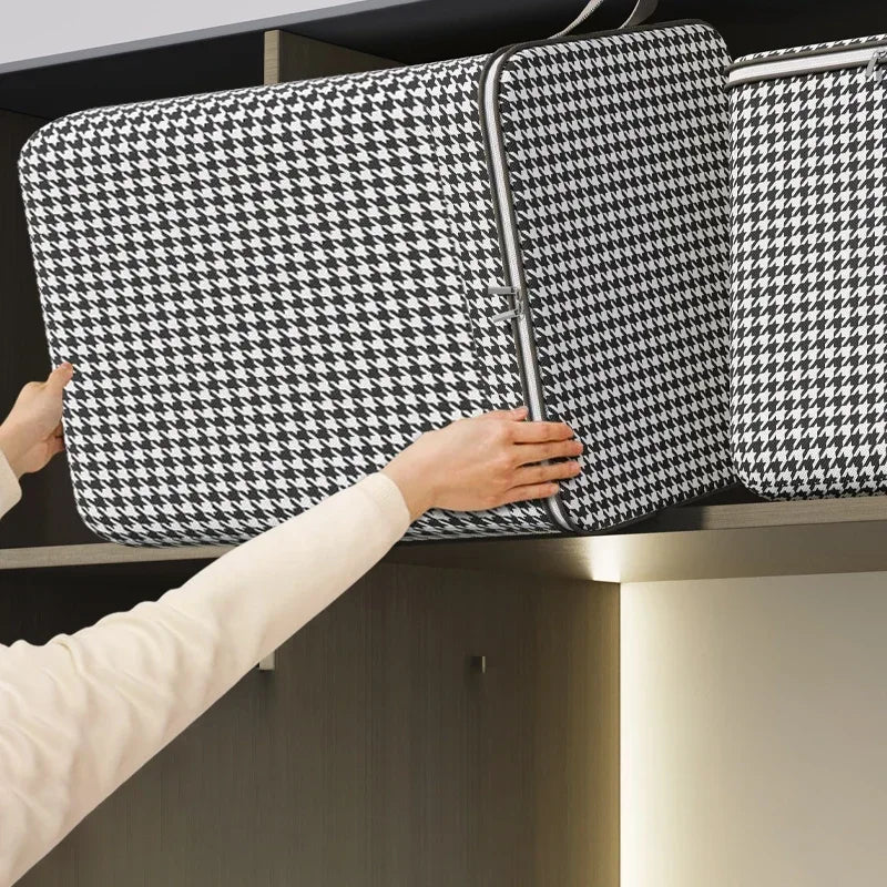 1pc Organizer Clothes Storage Bags Large Capacity Quilt Moving Box Tote Bag Dustproof Clothing Wardrobe Home