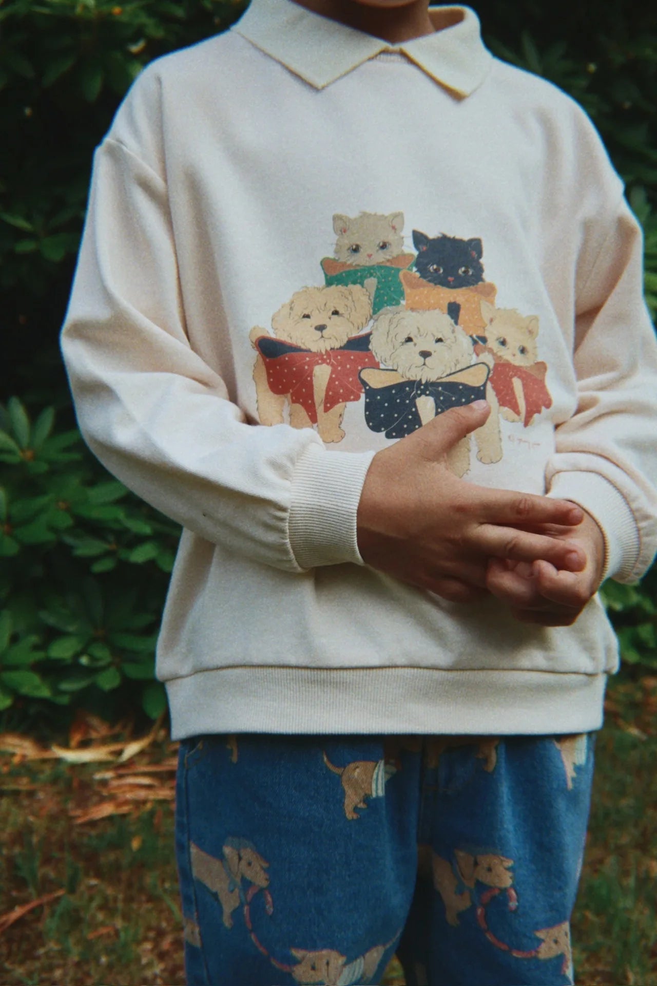 Love Pattern Boys Girls Sweatshirt Tops Kids Sweatshirts Winter Season Clothing Loose Fashion Trend Child Clothing O-neck