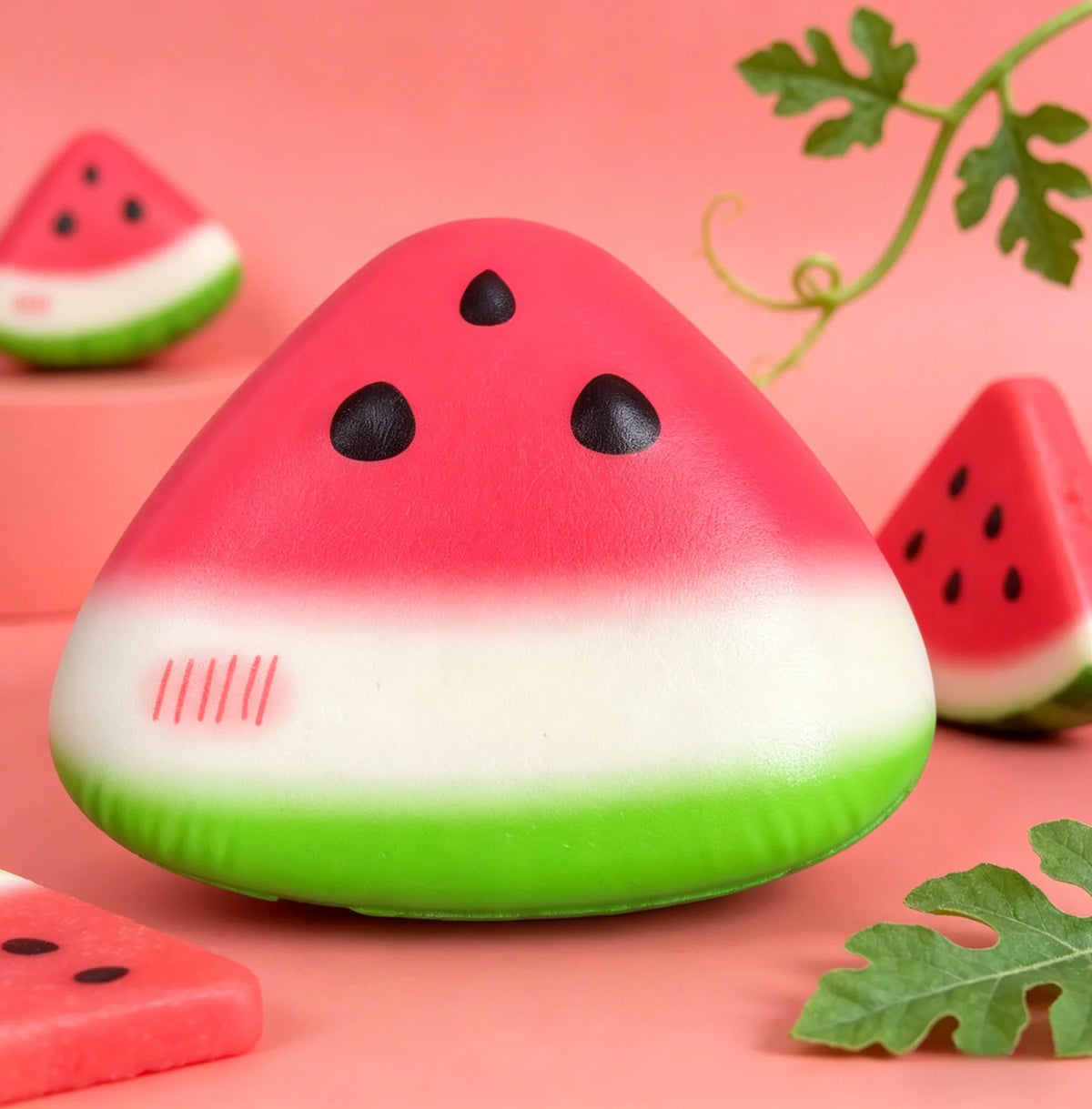 1/3/5pcs Squishy Watermelon Fidget Toy Anti-stress Slow Rising Fruit