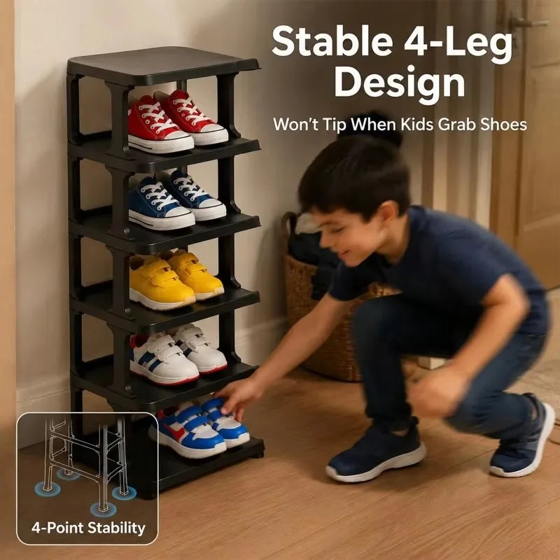 6-9 Layer Minimalist Shoe Rack Organizer - Disassemblable, Stackable, Compact Height Tall Space Saver, Multifunctional Household Storage Cabinet, Ideal Home Organizer Gift Solution