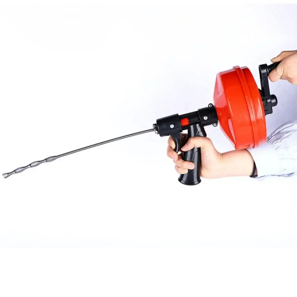 Professional Drain Snake Auger Flexible Plumbing 5-10m Length Drain Clog Remover Quickly Manual/Electric Pipe Dredging Machine