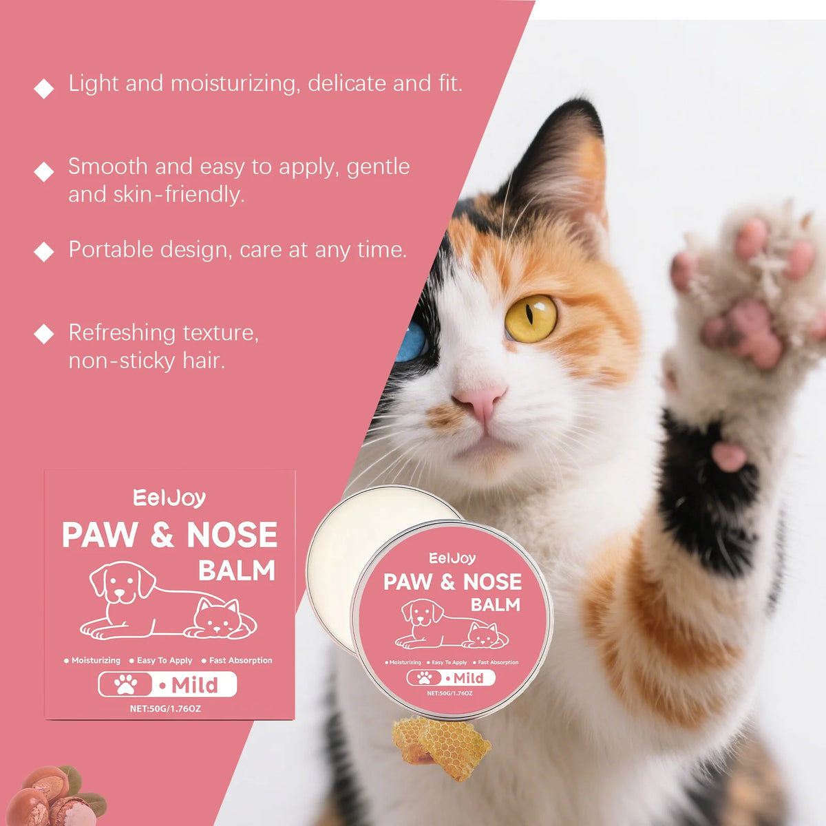 Pet Paw Care Wax Natural Anti Friction Wear Heal Dry Cracked Paws