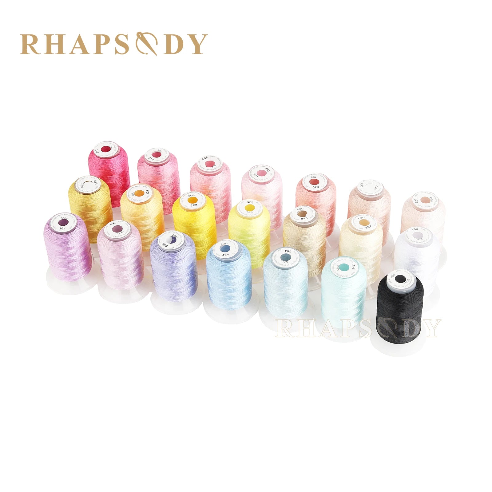 Rhapsody 40WT Polyester Embroidery Machine Thread 550Y 60 Colors Brother Babylock Janome Singer Pfaff Husqvarna Bernina Sewing