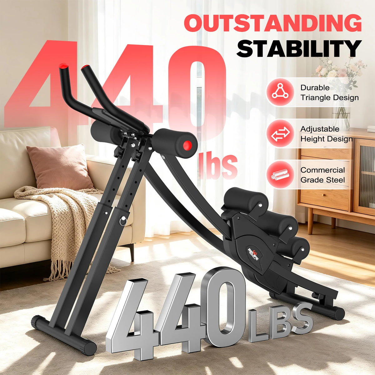 Relife Sports Dual Split‑Track Ab Machine