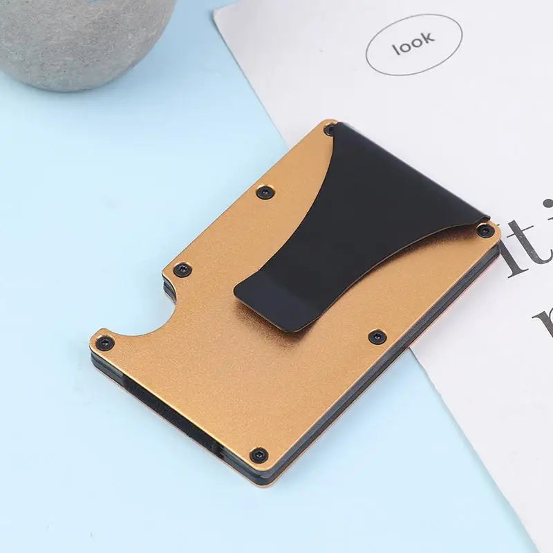 RFID Slim Minimalist Wallet For Men Women Credit Card Holder With Money Clip Thin Design For Pocket Camping Activities
