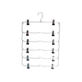 4/6-Tier Skirt Pants Shorts Hangers with Adjustable Clips Space Saving No Slip 12 Clips Clothing Storage Metal Skirt Rack