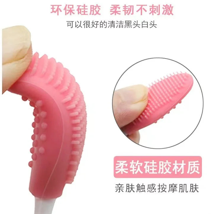1/5PCS Beauty Skin Care Silicone Face Brush Exfoliating Facial Cleansing Scrub Nose Brush Blackhead Remove Double-Sided Brushes